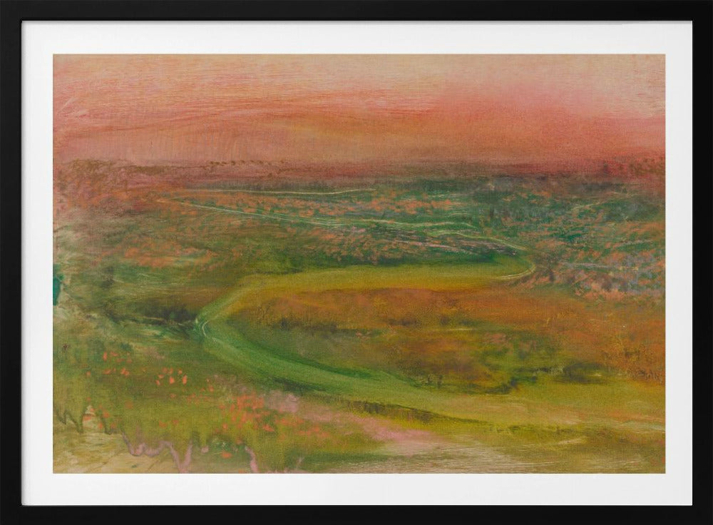 S Shaped Path In an Abstracted Landscape - Poster / Art Print