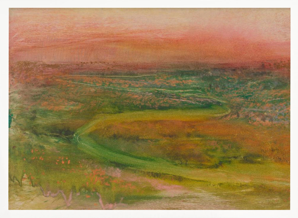 S Shaped Path In an Abstracted Landscape - Poster / Art Print
