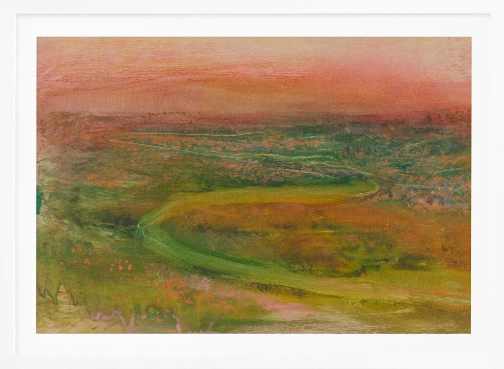 S Shaped Path In an Abstracted Landscape - Poster / Art Print