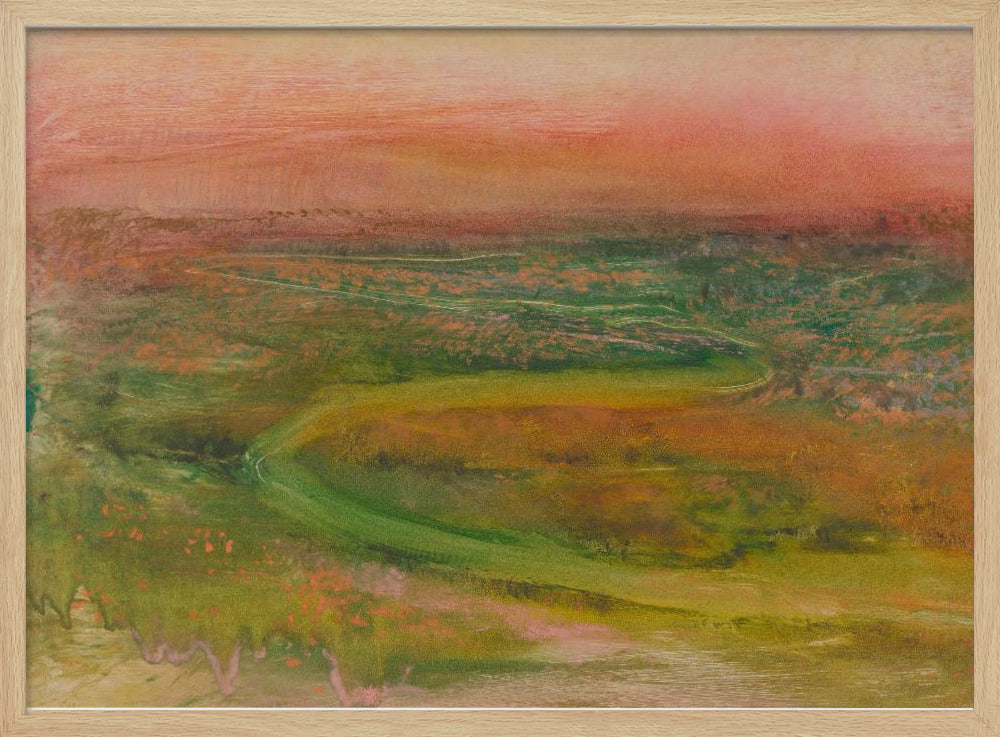 S Shaped Path In an Abstracted Landscape - Poster / Art Print
