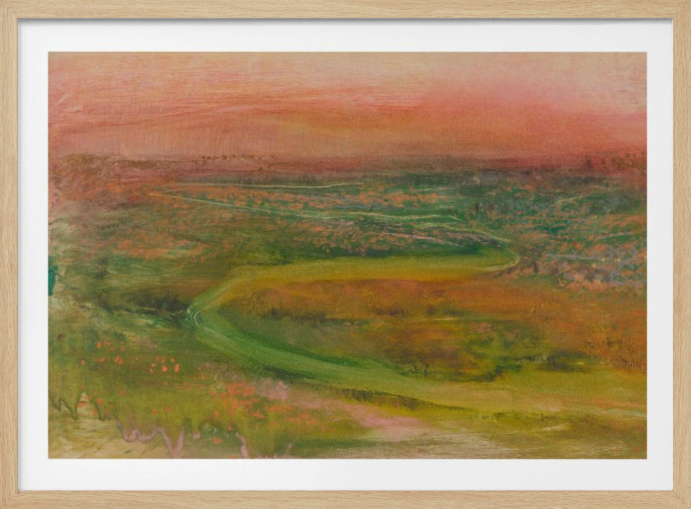 S Shaped Path In an Abstracted Landscape - Poster / Art Print