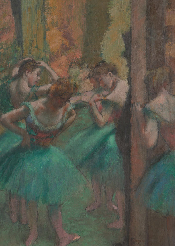Dancers, Pink and Green - Poster / Art Print