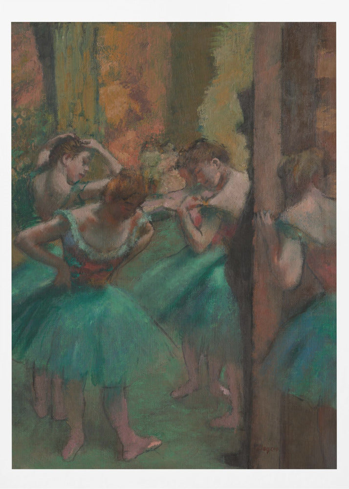 Dancers, Pink and Green - Poster / Art Print
