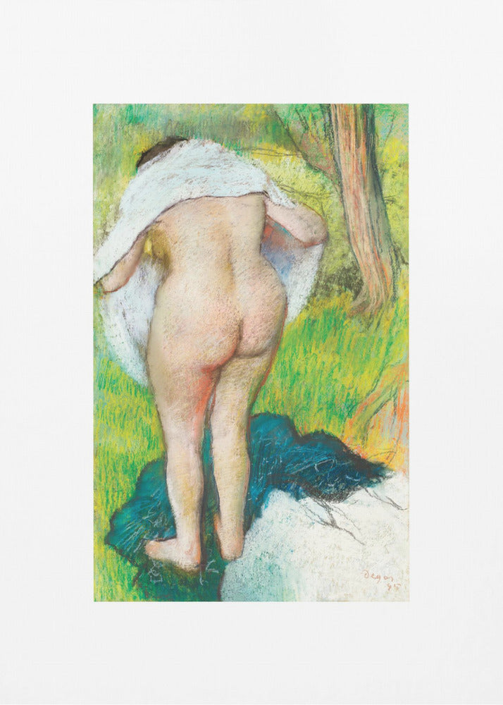 Girl Drying Herself - Poster / Art Print