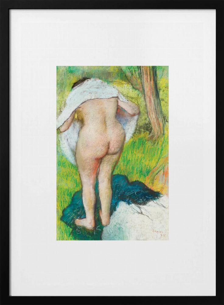 Girl Drying Herself - Poster / Art Print
