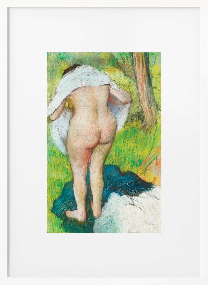 Girl Drying Herself - Poster / Art Print