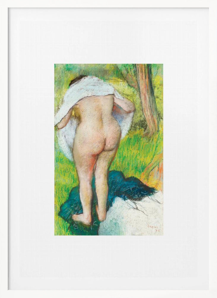 Girl Drying Herself - Poster / Art Print