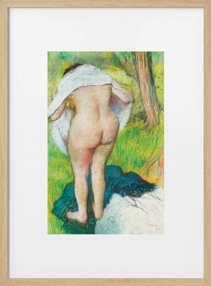 Girl Drying Herself - Poster / Art Print