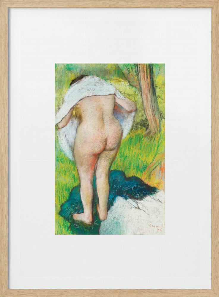 Girl Drying Herself - Poster / Art Print