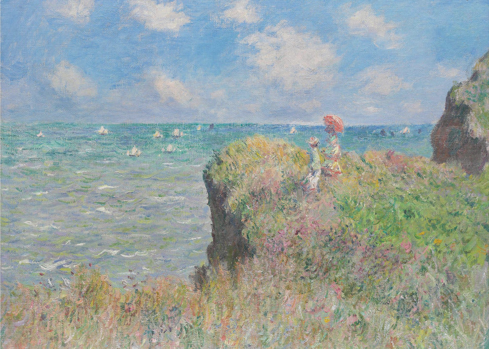 Cliff Walk At Pourville (1882) By Claude Monet. - Poster / Art Print