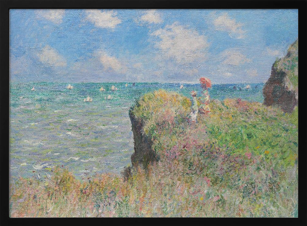 Cliff Walk At Pourville (1882) By Claude Monet. - Poster / Art Print