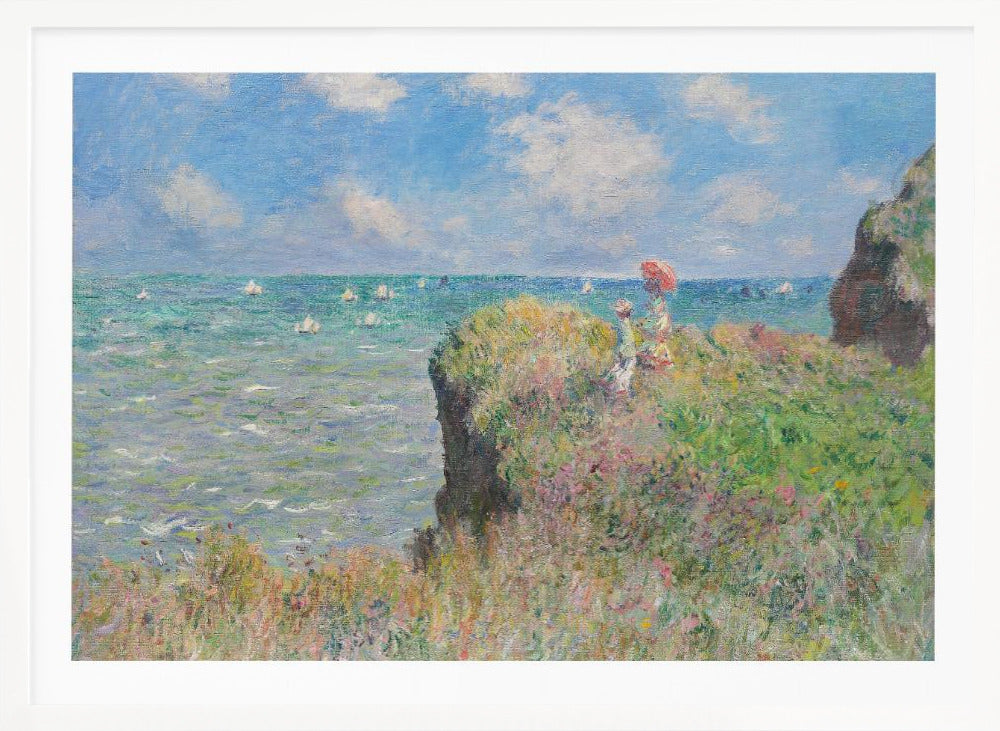Cliff Walk At Pourville (1882) By Claude Monet. - Poster / Art Print
