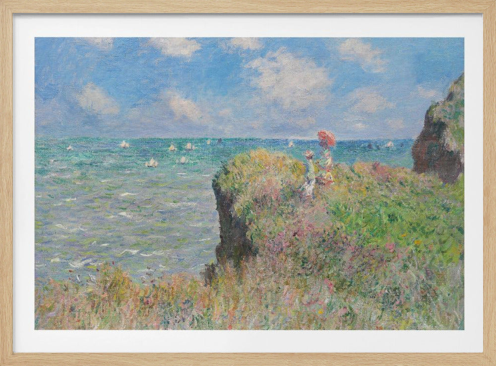 Cliff Walk At Pourville (1882) By Claude Monet. - Poster / Art Print