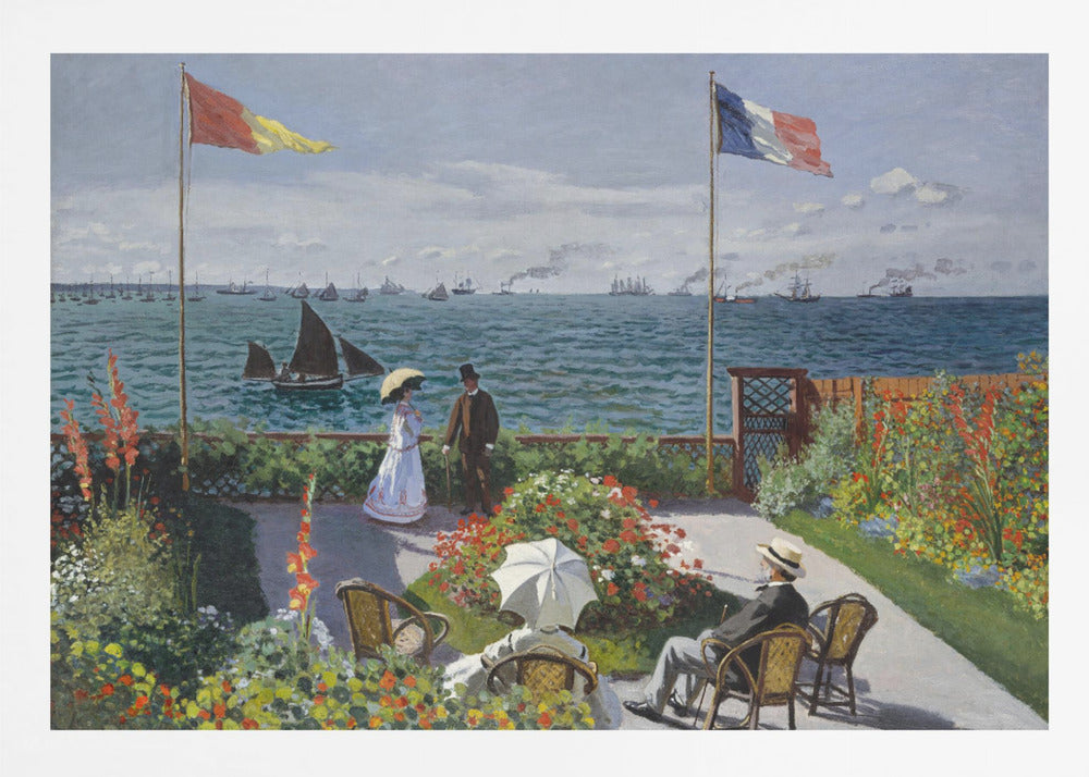 Garden At Sainte Adresse By Claude Monet - Poster / Art Print