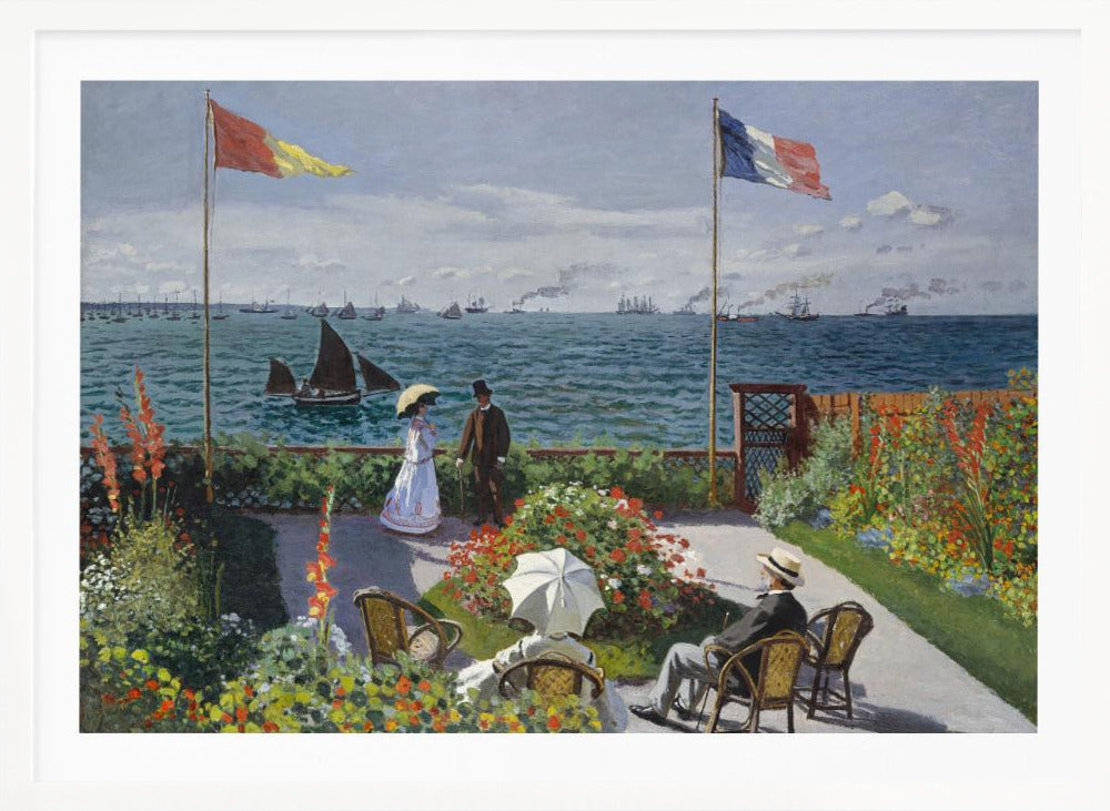 Garden At Sainte Adresse By Claude Monet - Poster / Art Print