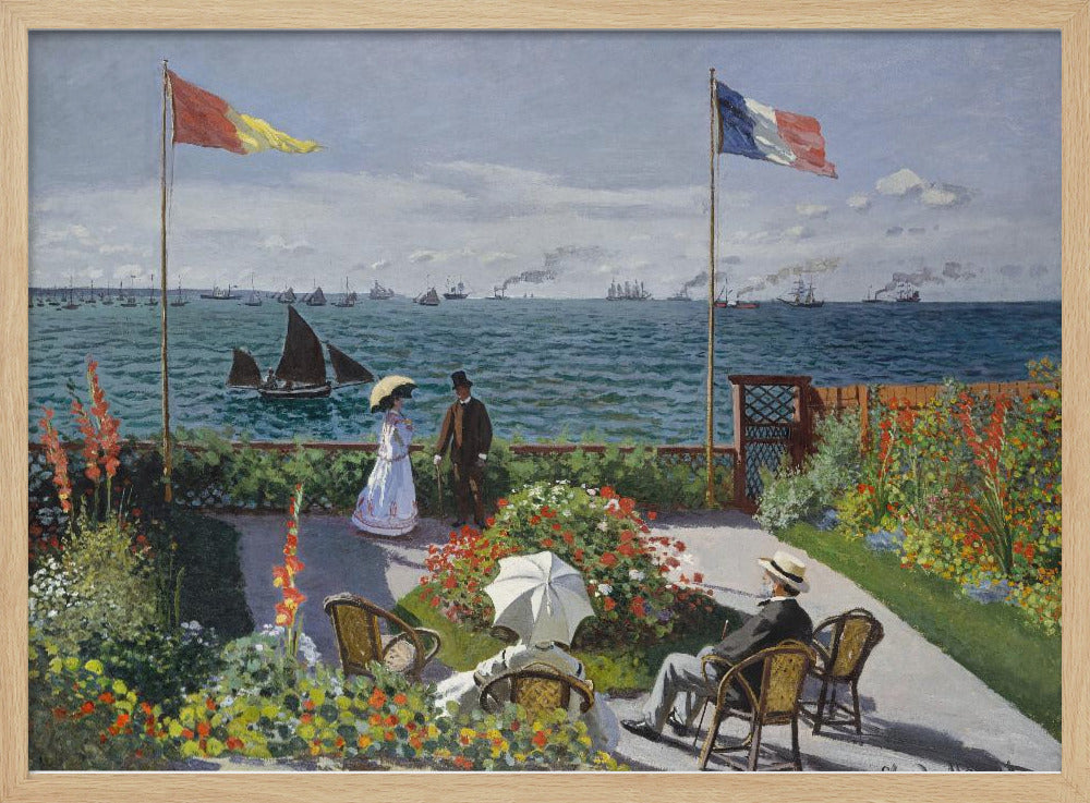 Garden At Sainte Adresse By Claude Monet - Poster / Art Print