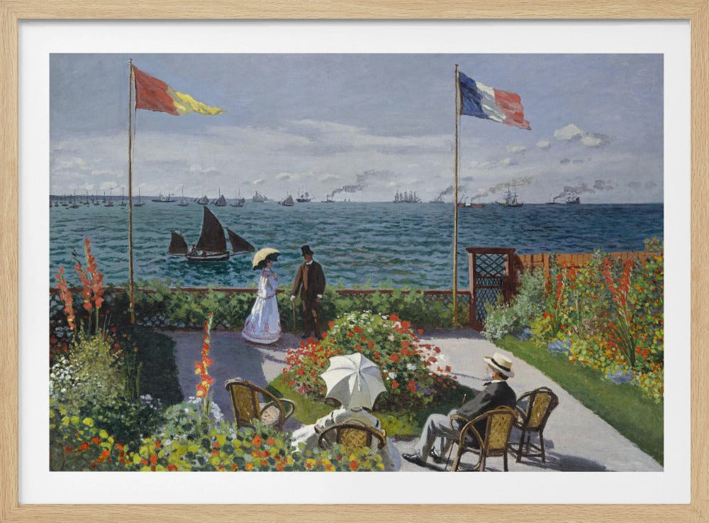 Garden At Sainte Adresse By Claude Monet - Poster / Art Print
