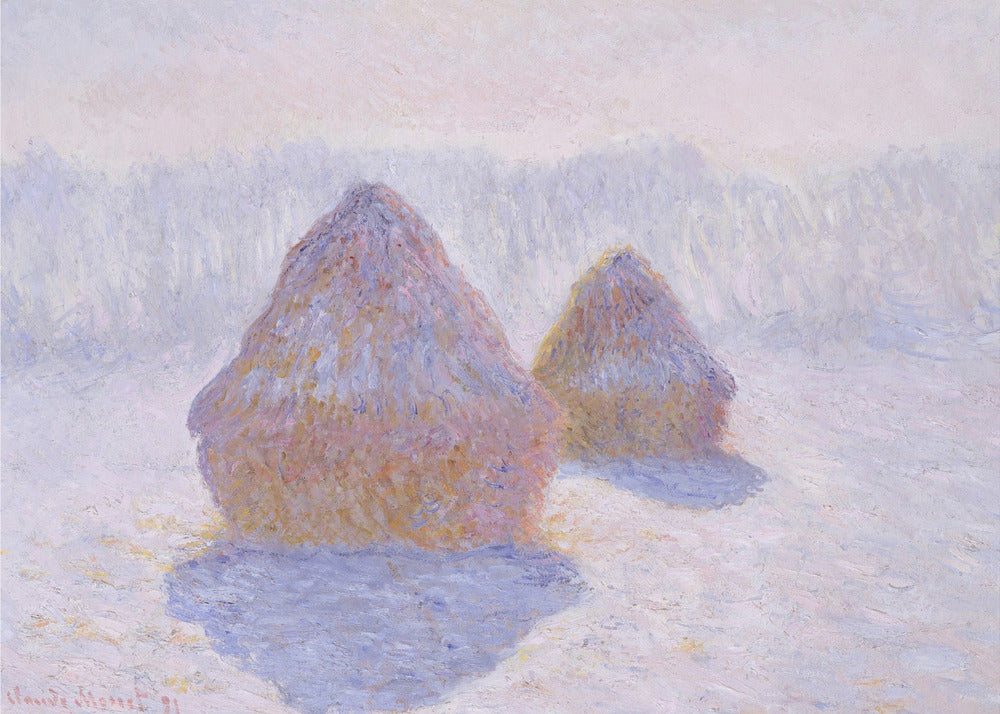 Haystacks (effect of Snow and Sun) (1891) By Claude Monet - Poster / Art Print