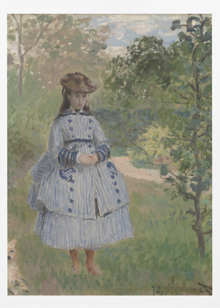 Girl With Dog By Claude Monet - Poster / Art Print