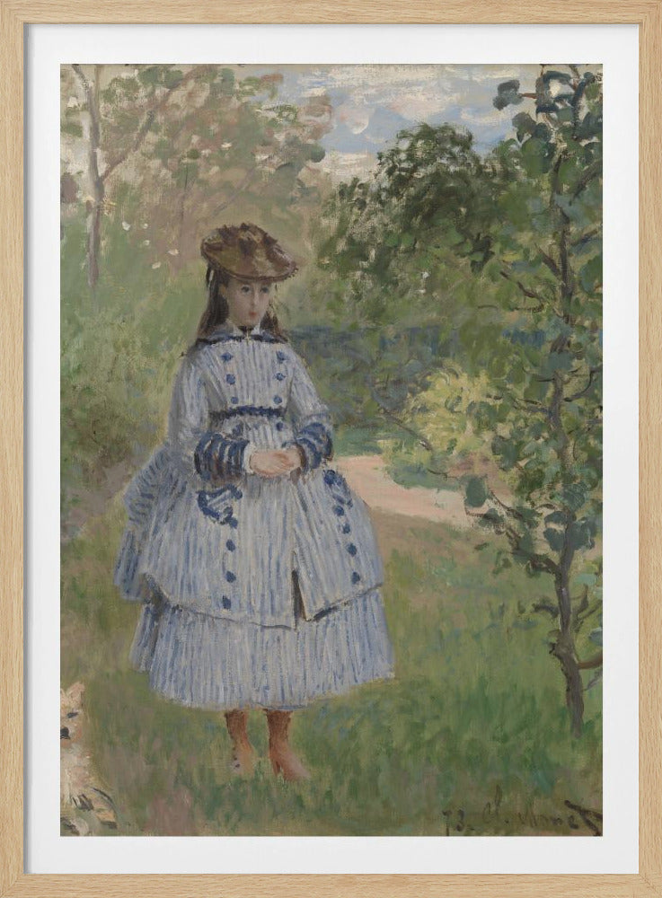 Girl With Dog By Claude Monet - Poster / Art Print