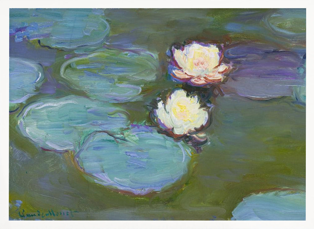 Nympheas (1897–1898) By Claude Monet. - Poster / Art Print