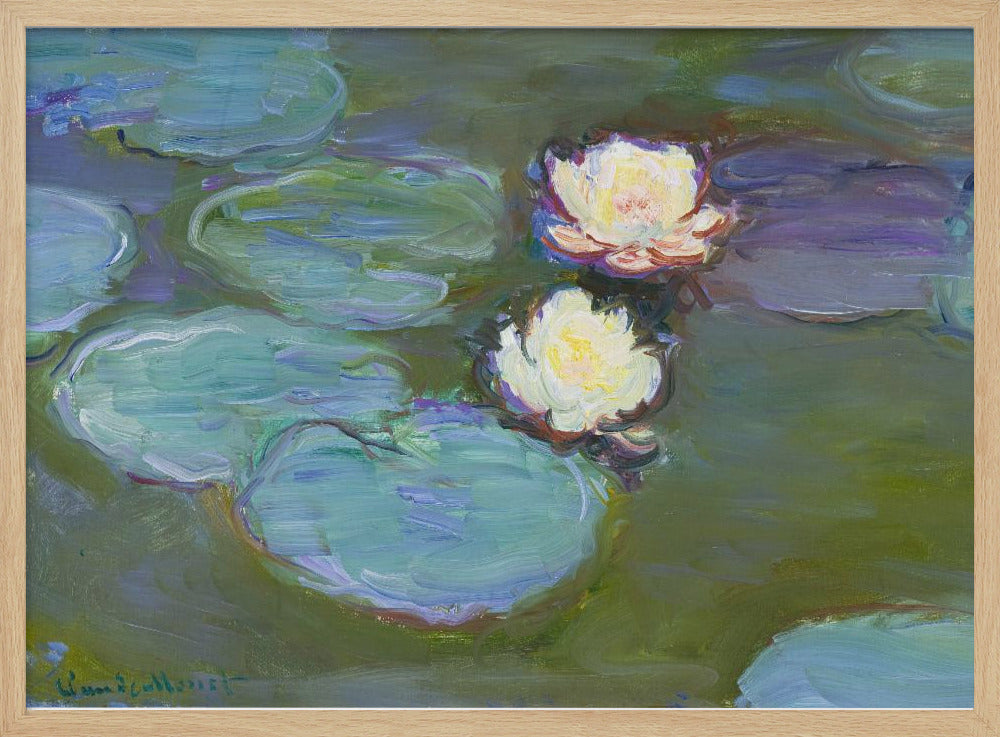 Nympheas (1897–1898) By Claude Monet. - Poster / Art Print
