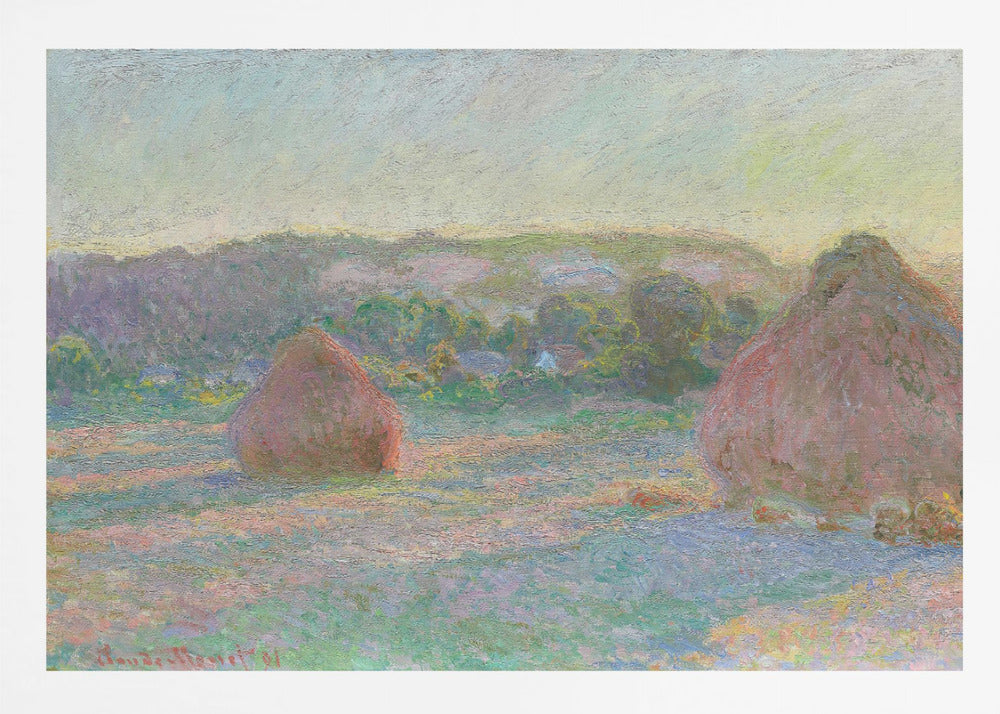 Stacks of Wheat, End of Summer (1890–1891) By Claude Monet - Poster / Art Print