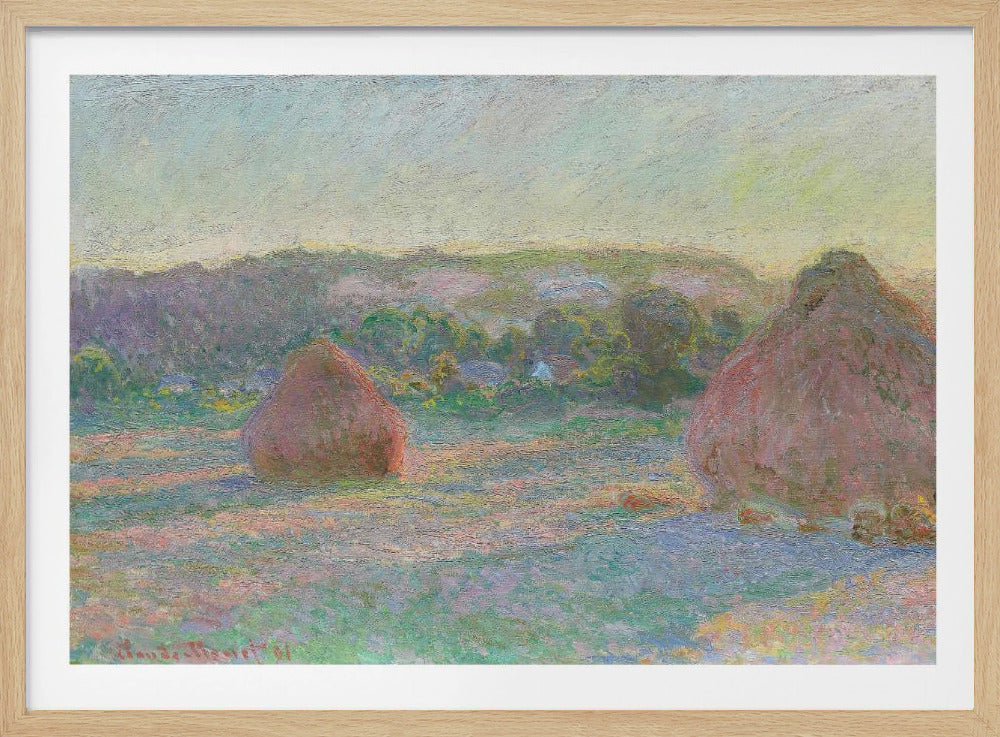 Stacks of Wheat, End of Summer (1890–1891) By Claude Monet - Poster / Art Print