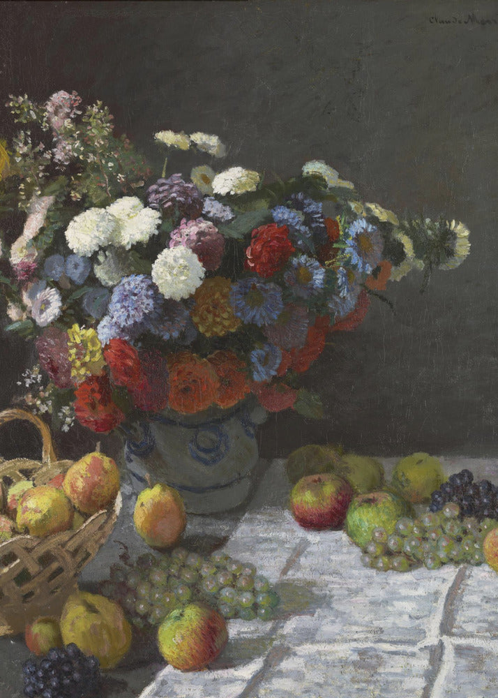 Still Life With Flowers and Fruit (1869) By Claude Monet - Poster / Art Print