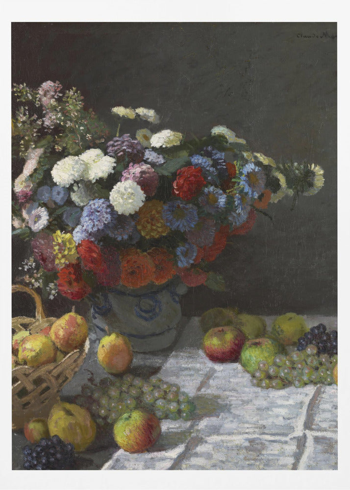 Still Life With Flowers and Fruit (1869) By Claude Monet - Poster / Art Print