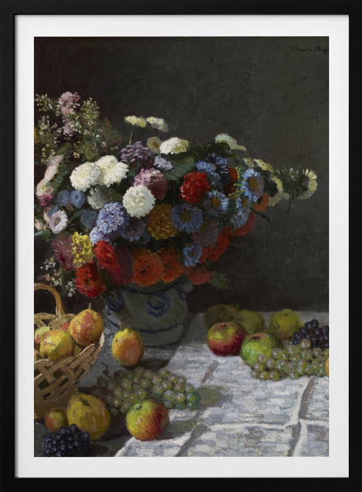 Still Life With Flowers and Fruit (1869) By Claude Monet - Poster / Art Print