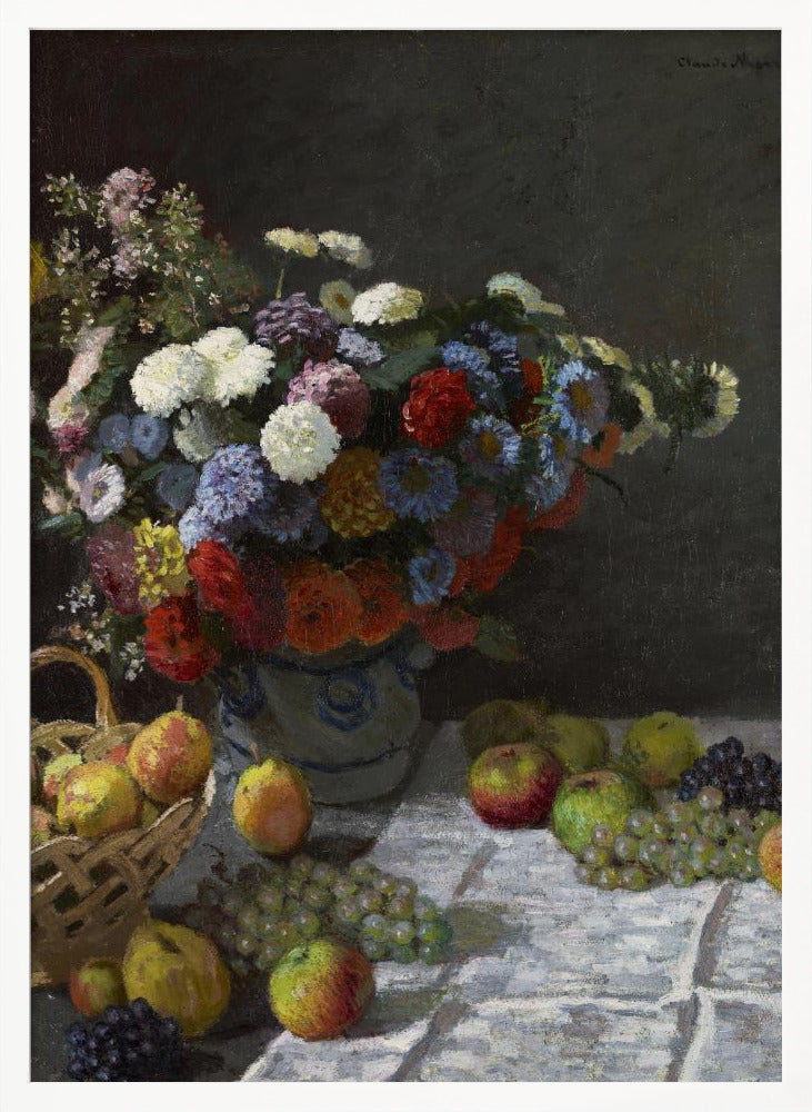 Still Life With Flowers and Fruit (1869) By Claude Monet - Poster / Art Print