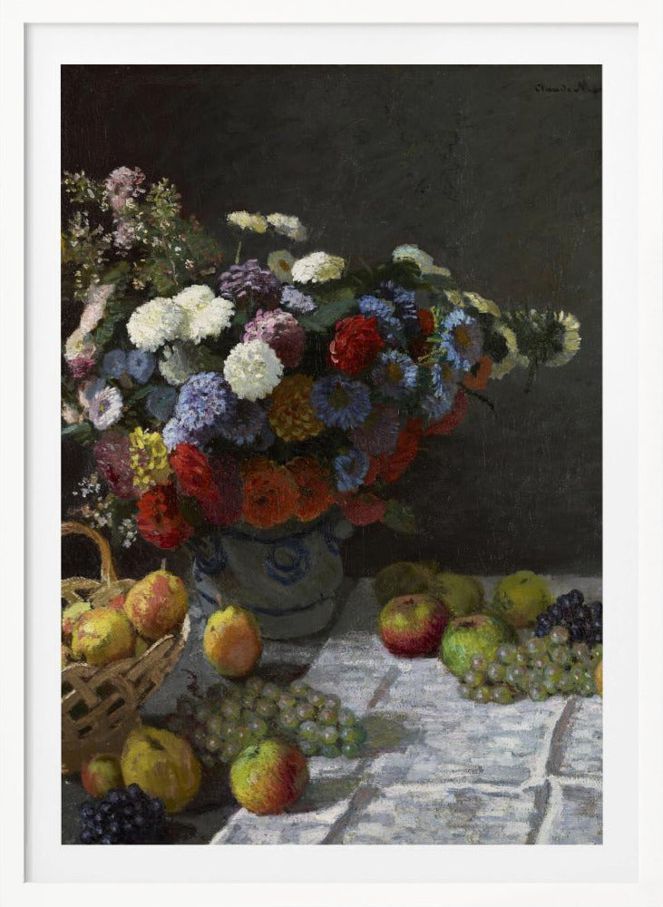 Still Life With Flowers and Fruit (1869) By Claude Monet - Poster / Art Print