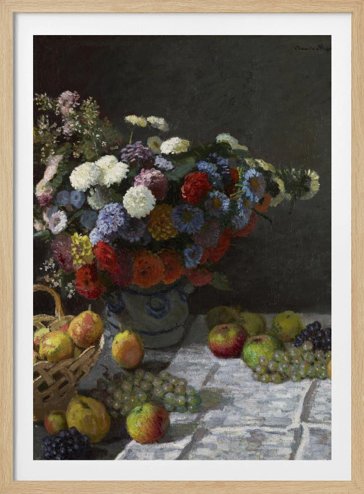 Still Life With Flowers and Fruit (1869) By Claude Monet - Poster / Art Print