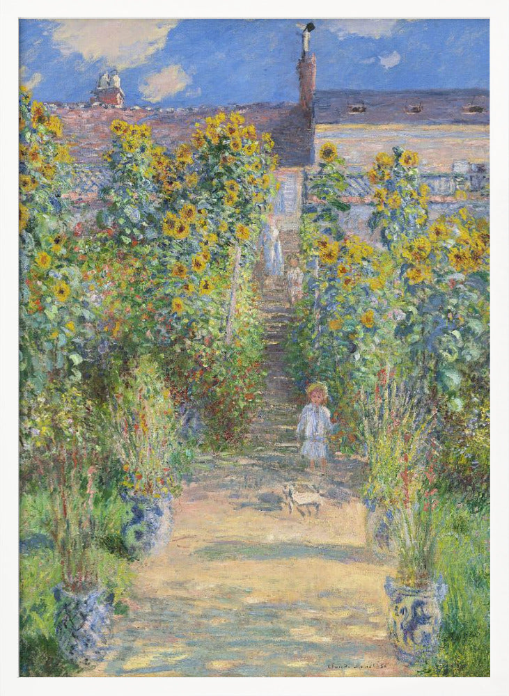The Artist's Garden At Vétheuil (1881) By Claude Monet - Poster / Art Print