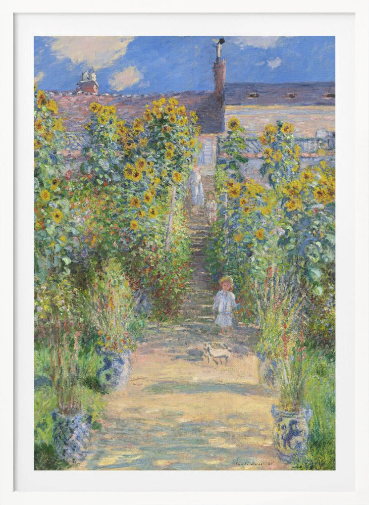 The Artist's Garden At Vétheuil (1881) By Claude Monet - Poster / Art Print