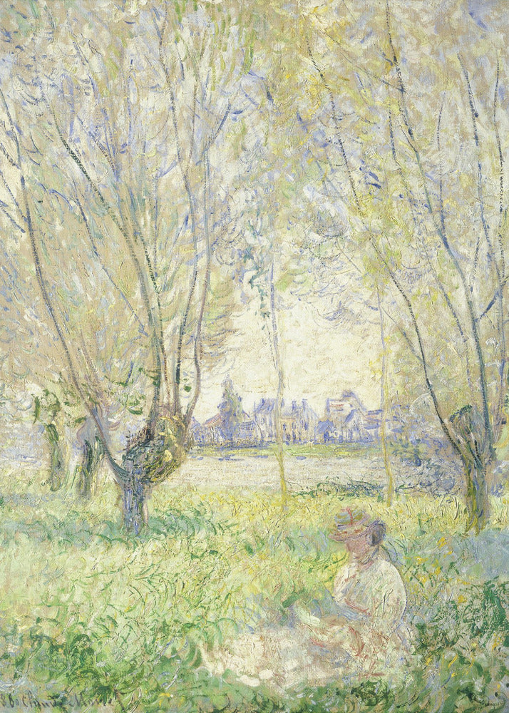 Woman Seated Under the Willows (1880) - Poster / Art Print