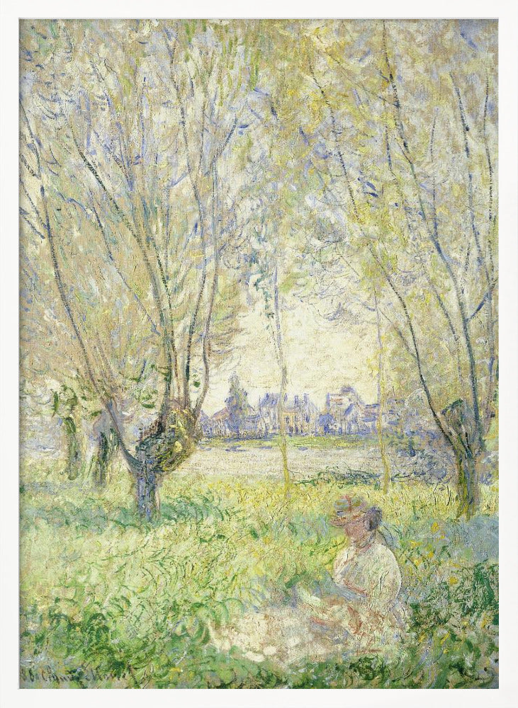 Woman Seated Under the Willows (1880) - Poster / Art Print
