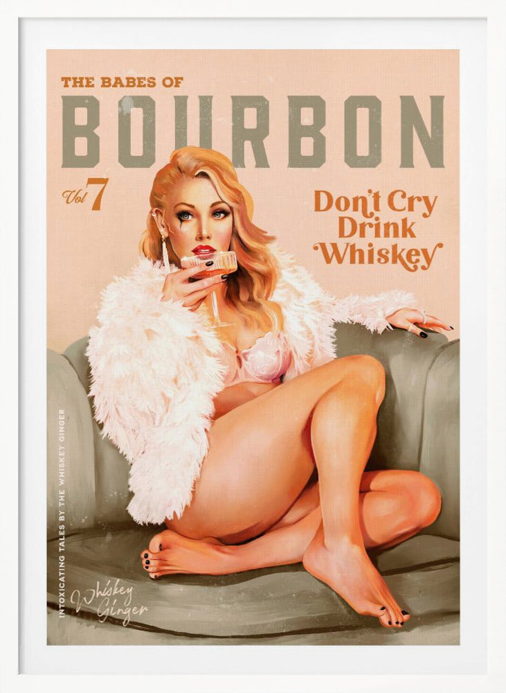 Babes of Bourbon Vol 7 Sexy Vintage Whiskey Pinup Girl - Poster / Art Print