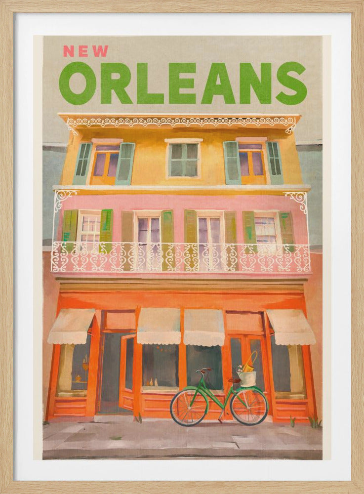 New Orleans Louisiana Vintage Travel Poster - Poster / Art Print