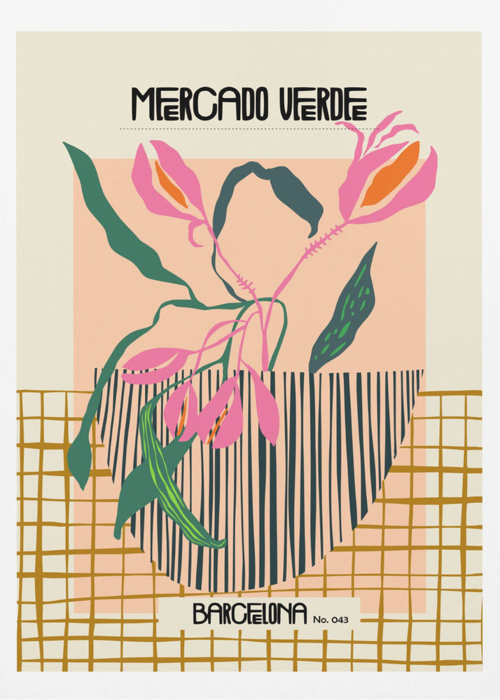 Mercado verde Barcelona - Poster / Art Print