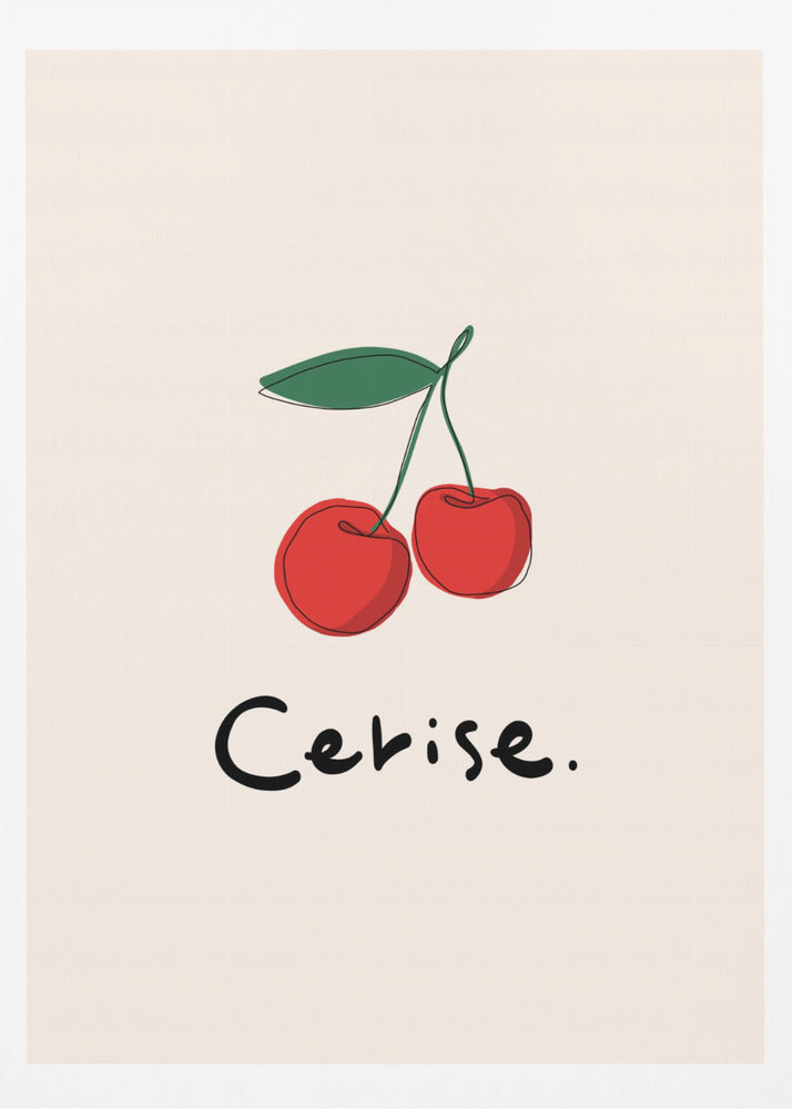 Modern French Fruits Collection "Cherry / Cerise" - Poster / Art Print