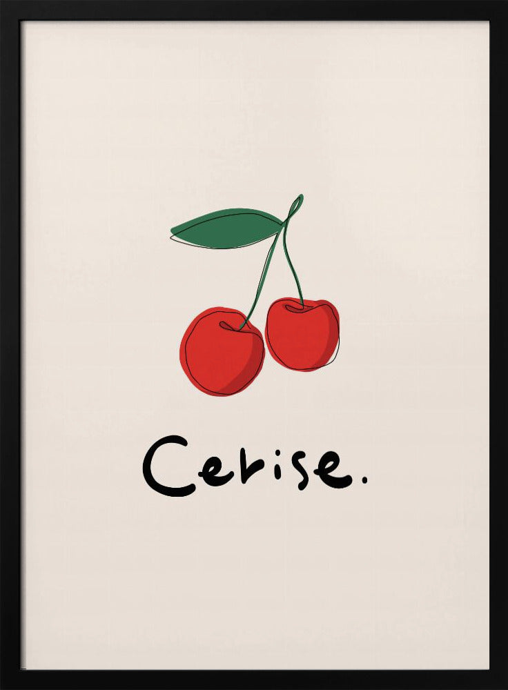Modern French Fruits Collection "Cherry / Cerise" - Poster / Art Print