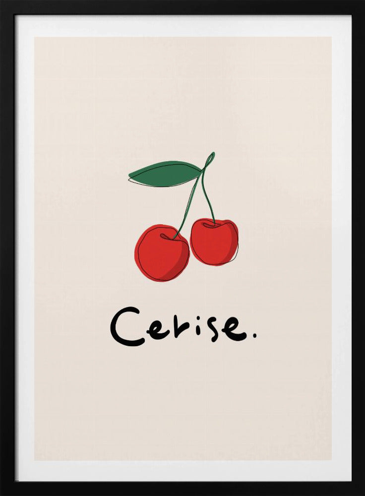 Modern French Fruits Collection "Cherry / Cerise" - Poster / Art Print