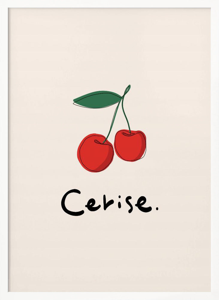 Modern French Fruits Collection "Cherry / Cerise" - Poster / Art Print