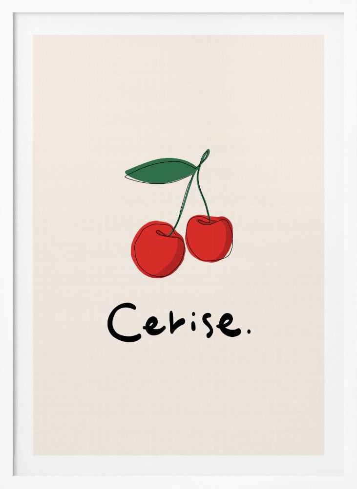 Modern French Fruits Collection "Cherry / Cerise" - Poster / Art Print