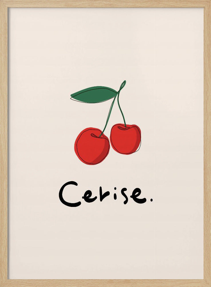 Modern French Fruits Collection "Cherry / Cerise" - Poster / Art Print