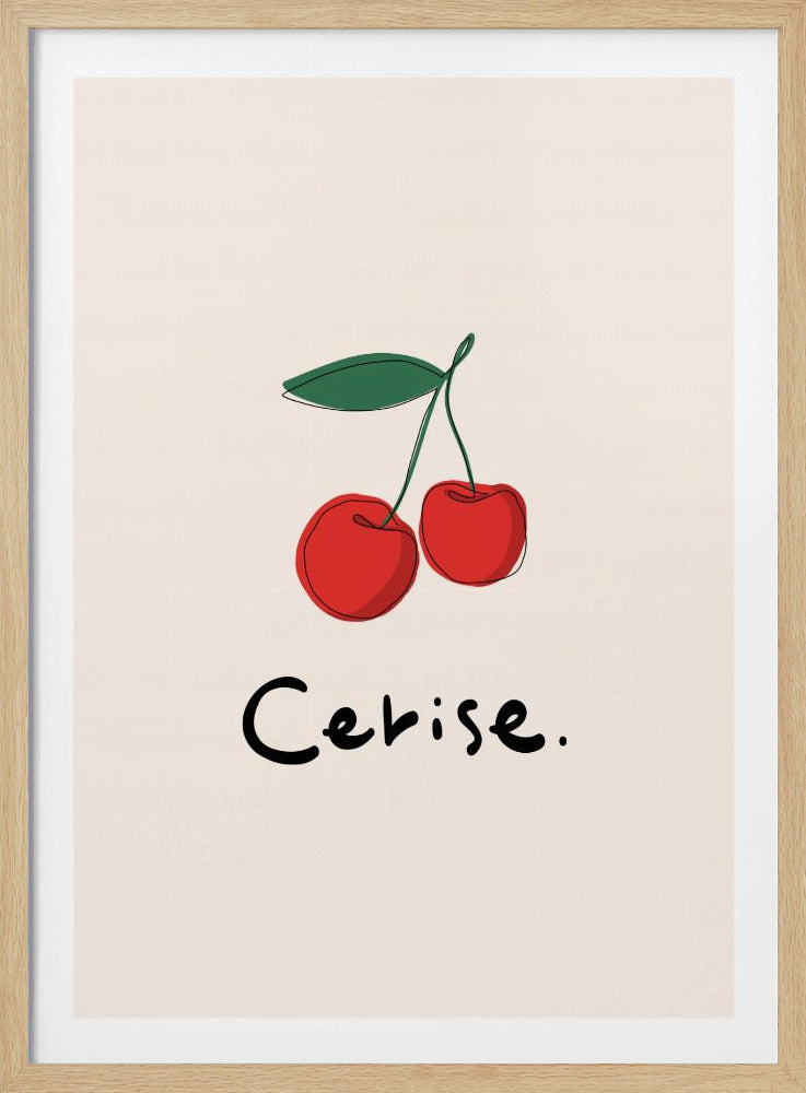 Modern French Fruits Collection "Cherry / Cerise" - Poster / Art Print