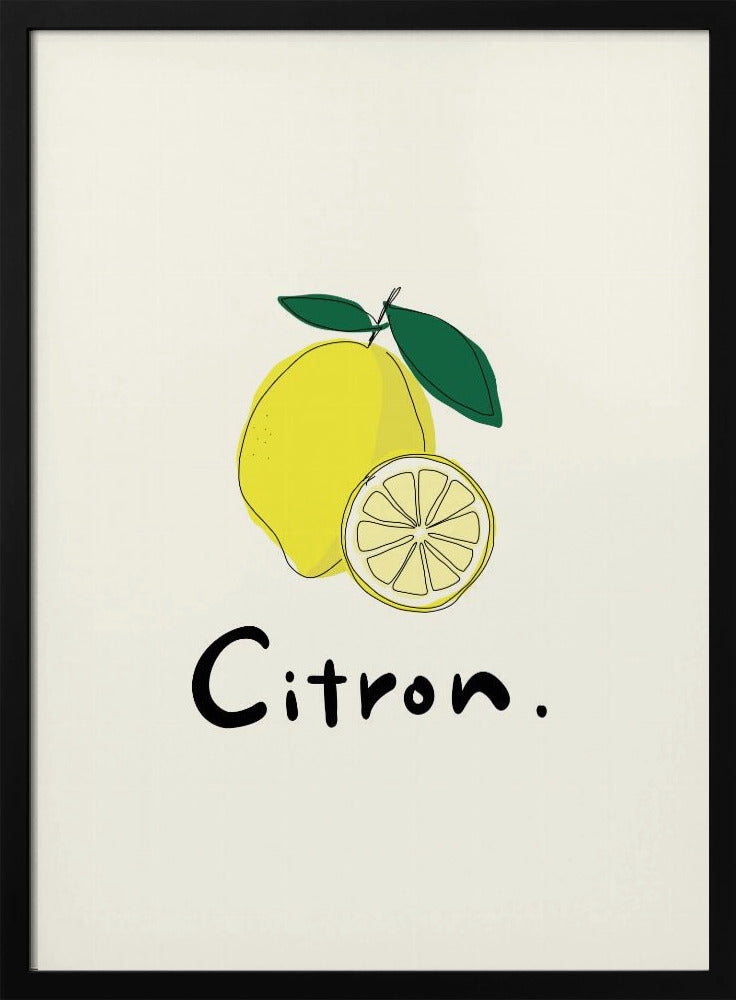 Modern French Fruits Collection "Lemon / Citron" - Poster / Art Print