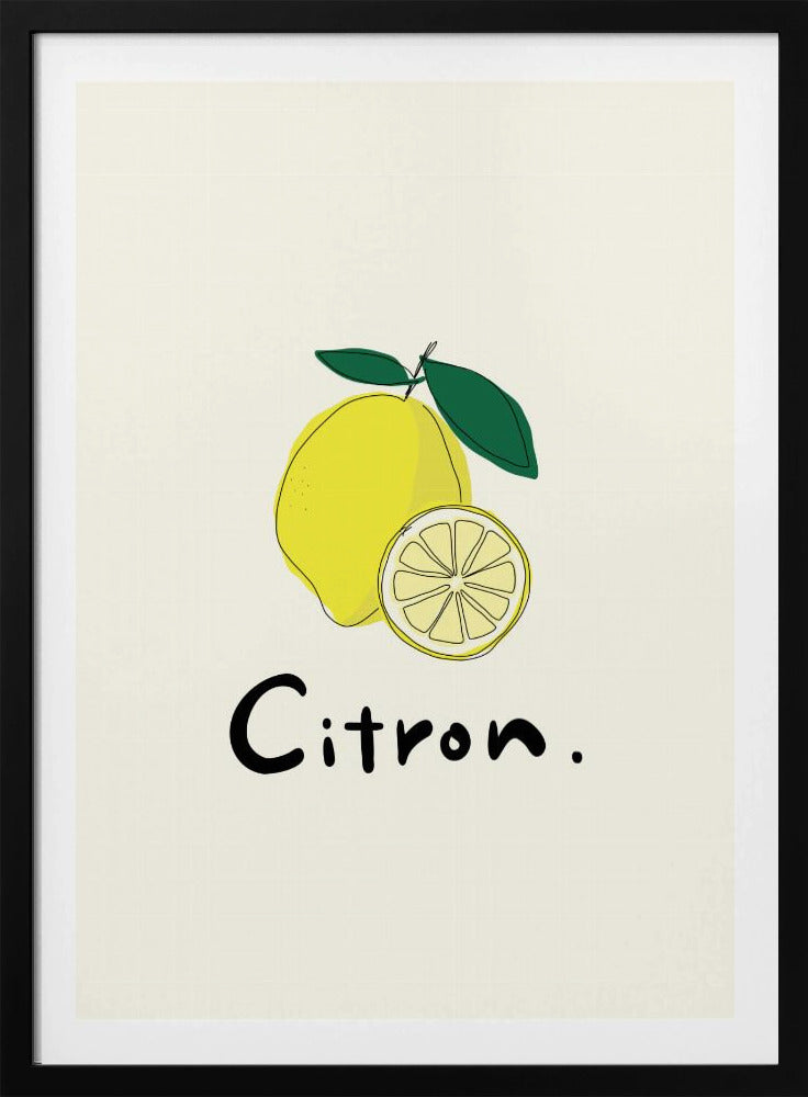 Modern French Fruits Collection "Lemon / Citron" - Poster / Art Print